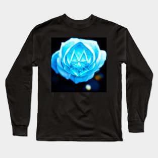 blue crystal rose Long Sleeve T-Shirt